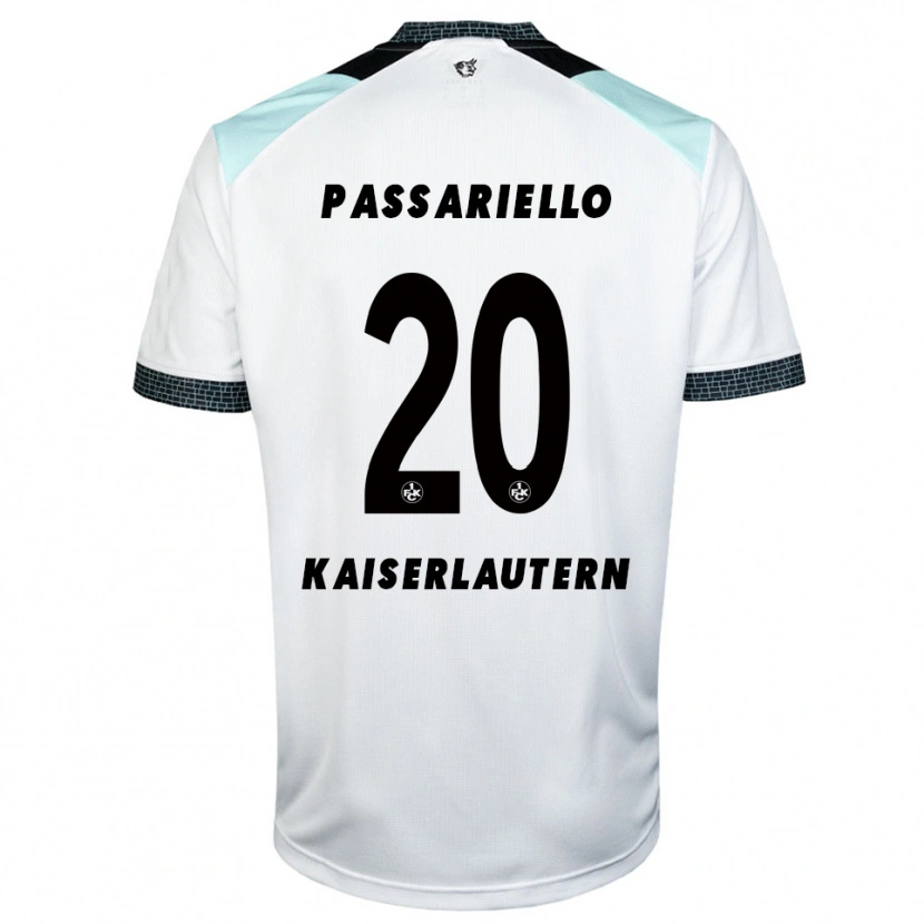 Danxen Mujer Camiseta Federico Passariello #20 Blanco Negro 2ª Equipación 2025/26 La Camisa México