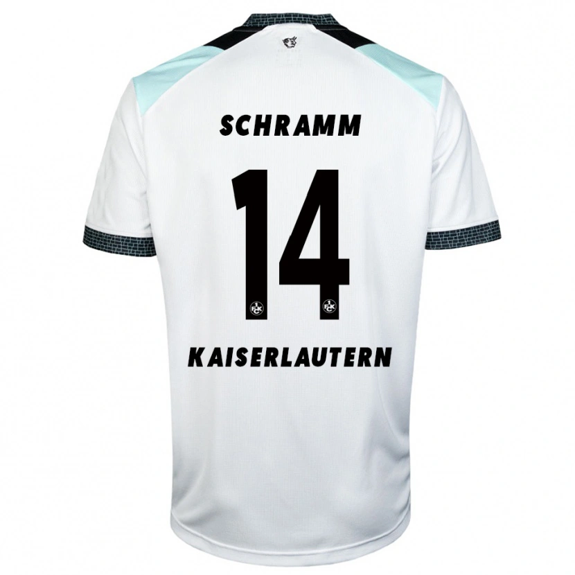 Danxen Mujer Camiseta David Schramm #14 Blanco Negro 2ª Equipación 2025/26 La Camisa México