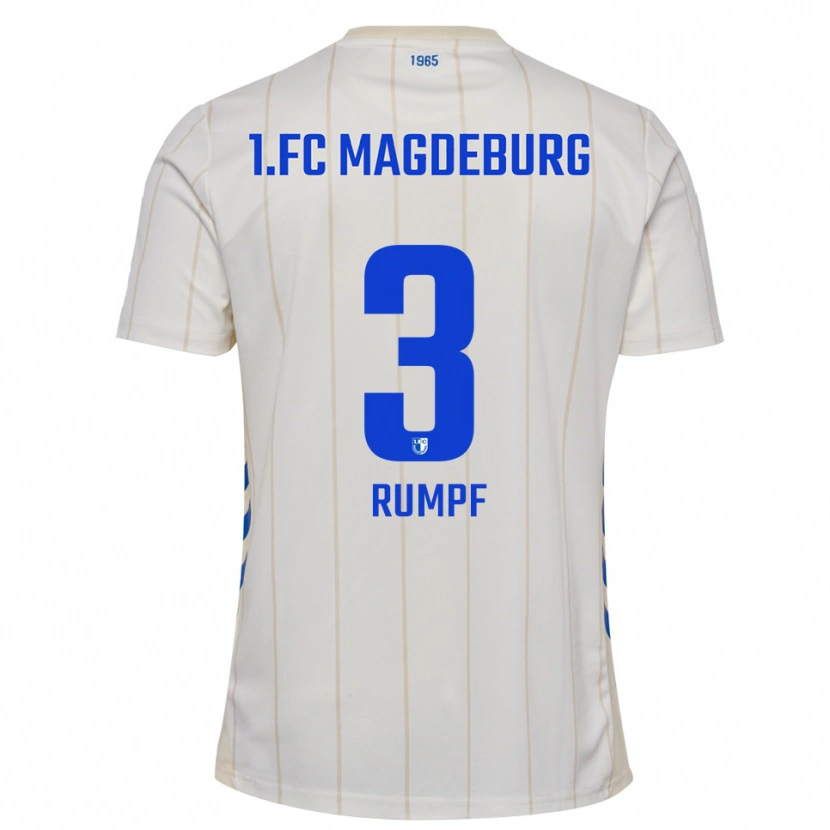 Danxen Mujer Camiseta Mathilda Rumpf #3 Blanco Azul 2ª Equipación 2025/26 La Camisa México