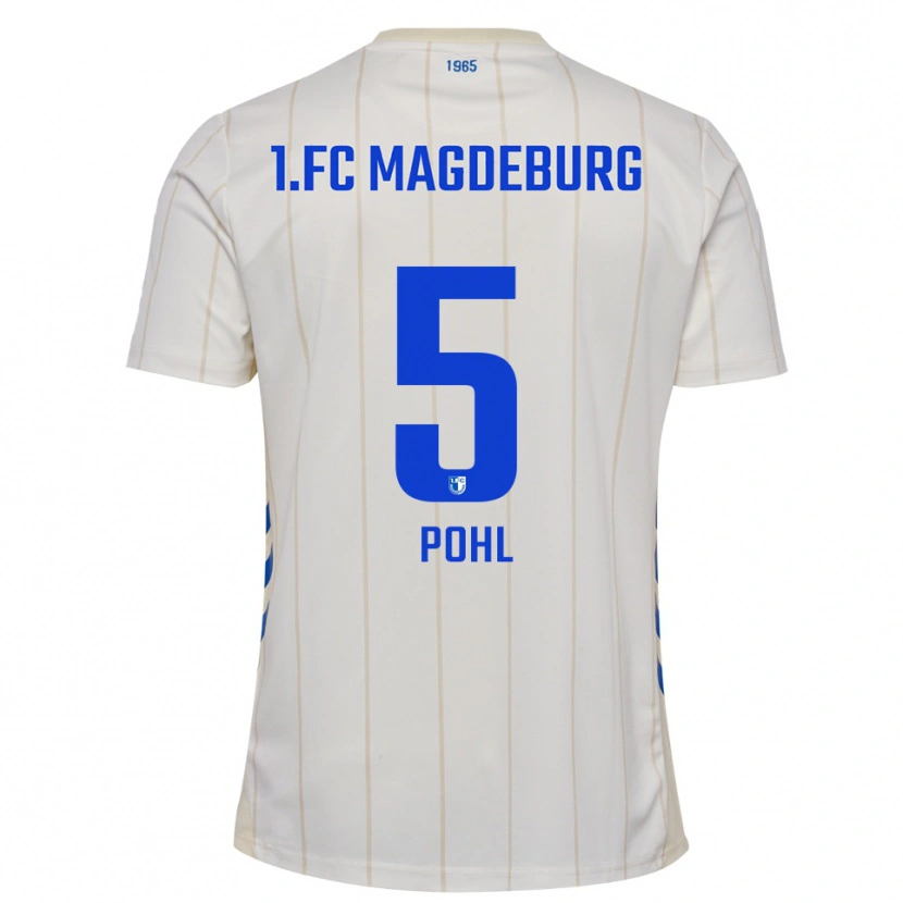 Danxen Mujer Camiseta Marvin Pohl #5 Blanco Azul 2ª Equipación 2025/26 La Camisa México
