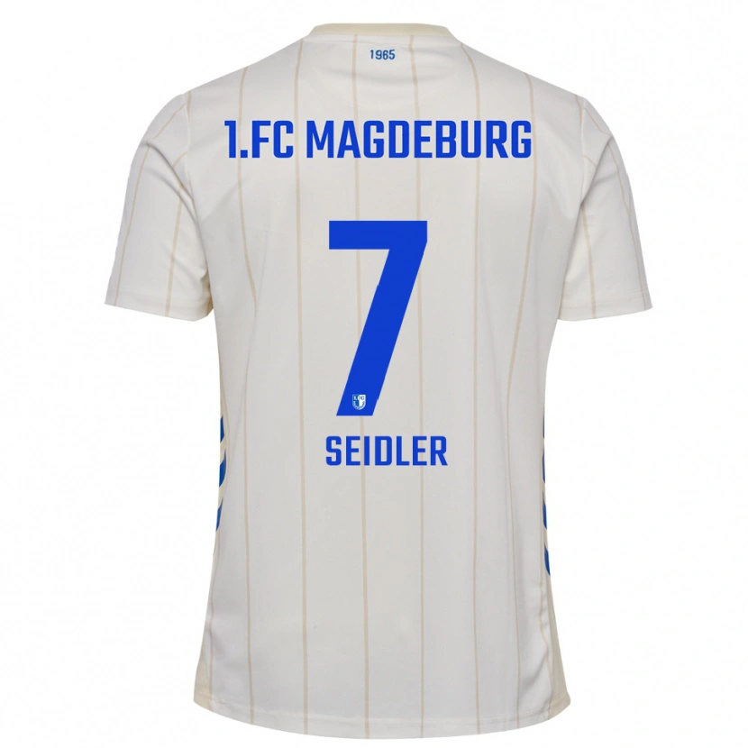 Danxen Mujer Camiseta Wiebke Seidler #7 Blanco Azul 2ª Equipación 2025/26 La Camisa México