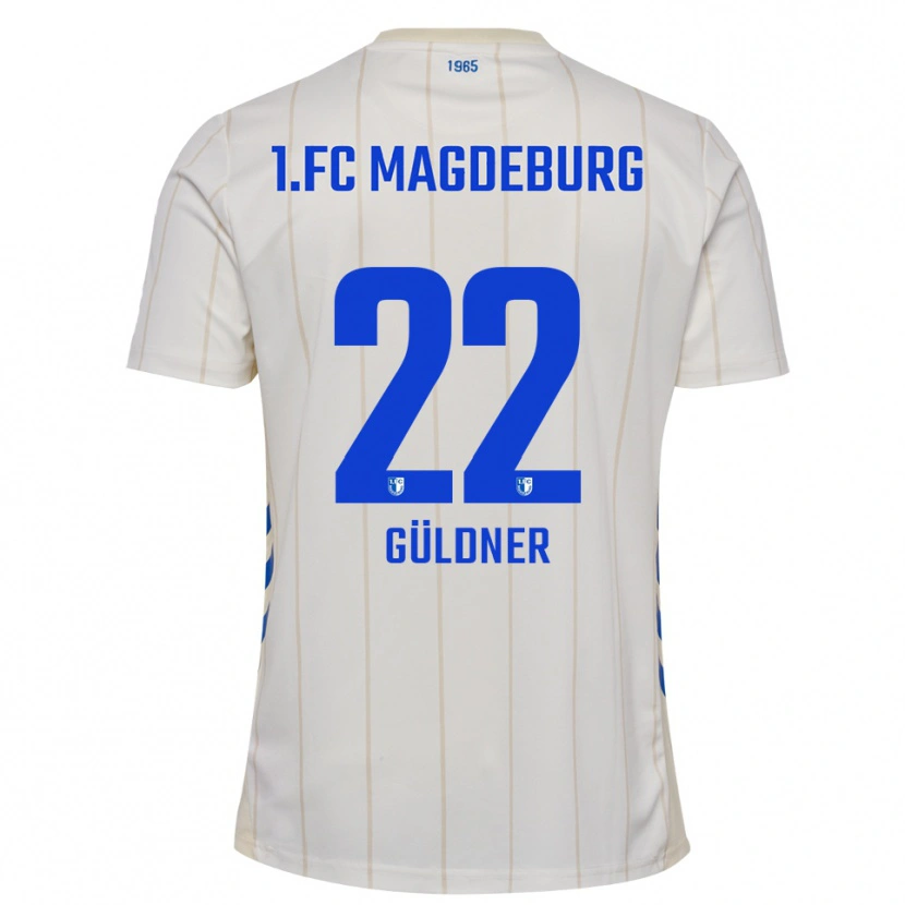 Danxen Mujer Camiseta Felix Güldner #22 Blanco Azul 2ª Equipación 2025/26 La Camisa México