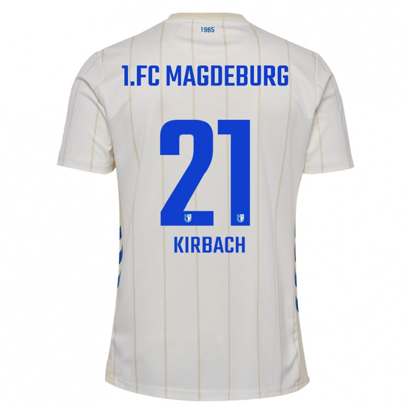 Danxen Mujer Camiseta Gustav Kirbach #21 Blanco Azul 2ª Equipación 2025/26 La Camisa México