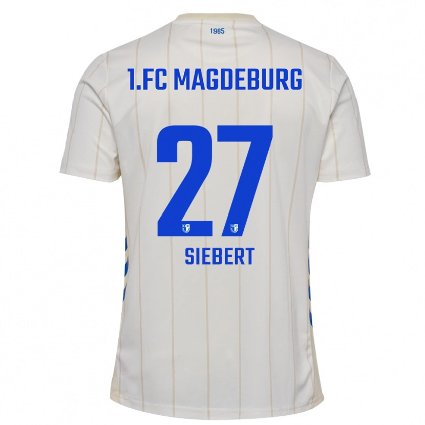 Danxen Mujer Camiseta Marlon Siebert #27 Blanco Azul 2ª Equipación 2025/26 La Camisa México