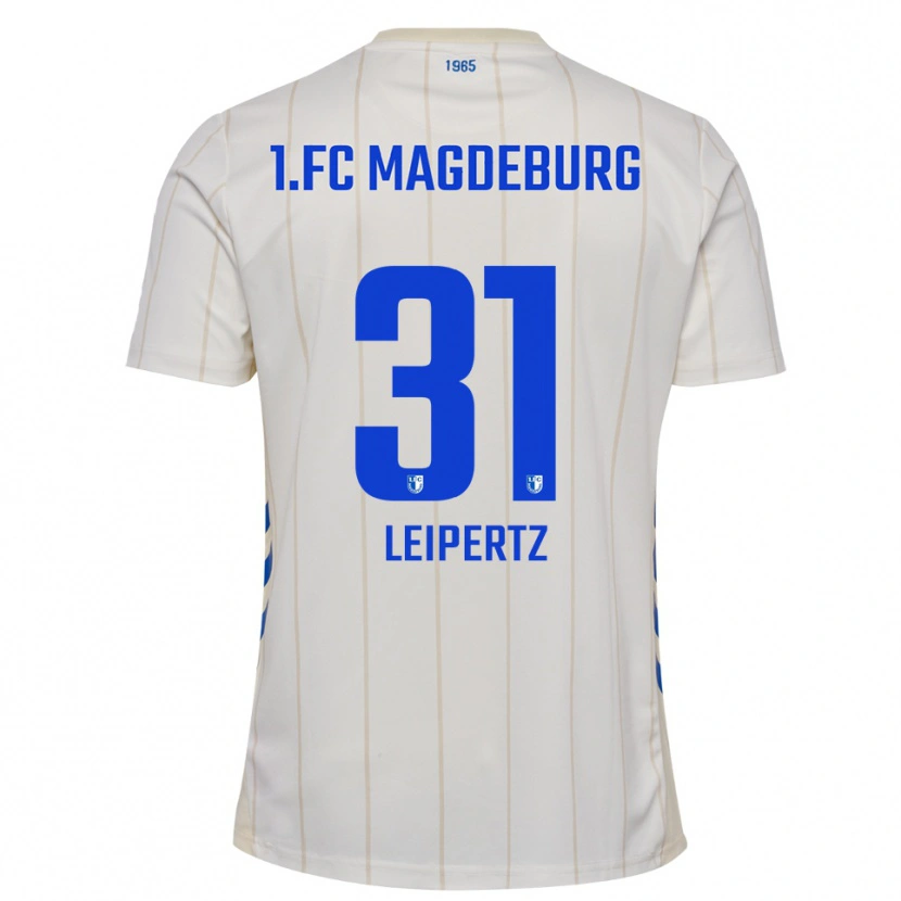 Danxen Mujer Camiseta Robert Leipertz #31 Blanco Azul 2ª Equipación 2025/26 La Camisa México