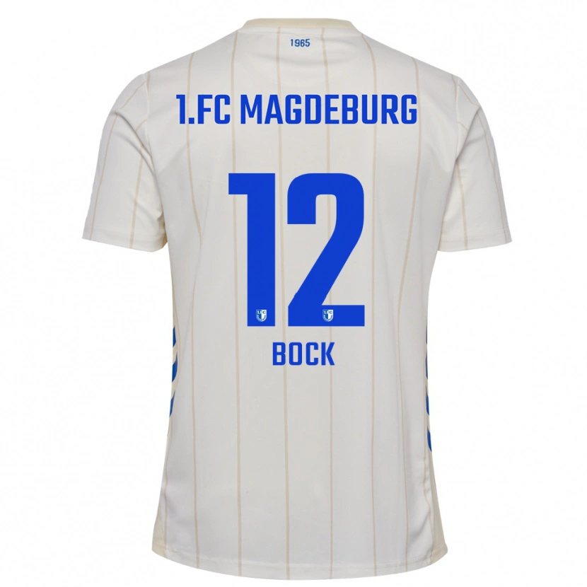 Danxen Mujer Camiseta Armin Bock #12 Blanco Azul 2ª Equipación 2025/26 La Camisa México