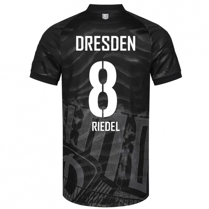 Danxen Mujer Camiseta Aaron Riedel #8 Negro Gris 2ª Equipación 2025/26 La Camisa México