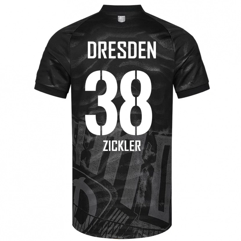 Danxen Mujer Camiseta Jakob Zickler #38 Negro Gris 2ª Equipación 2025/26 La Camisa México