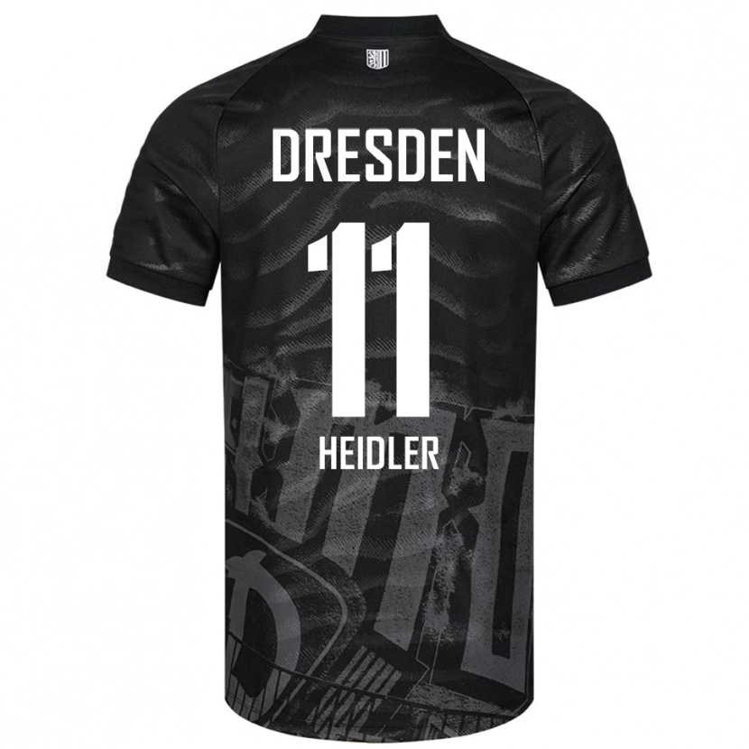 Danxen Mujer Camiseta Liam Heidler #11 Negro Gris 2ª Equipación 2025/26 La Camisa México