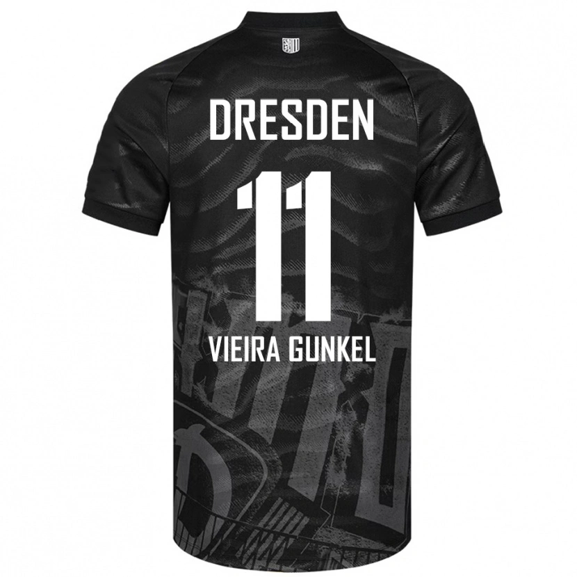 Danxen Mujer Camiseta Joel Vieira Gunkel #11 Negro Gris 2ª Equipación 2025/26 La Camisa México
