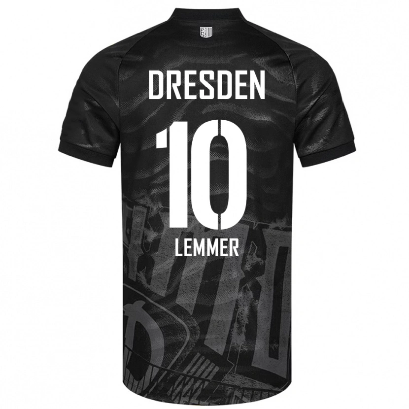 Danxen Mujer Camiseta Jakob Lemmer #10 Negro Gris 2ª Equipación 2025/26 La Camisa México