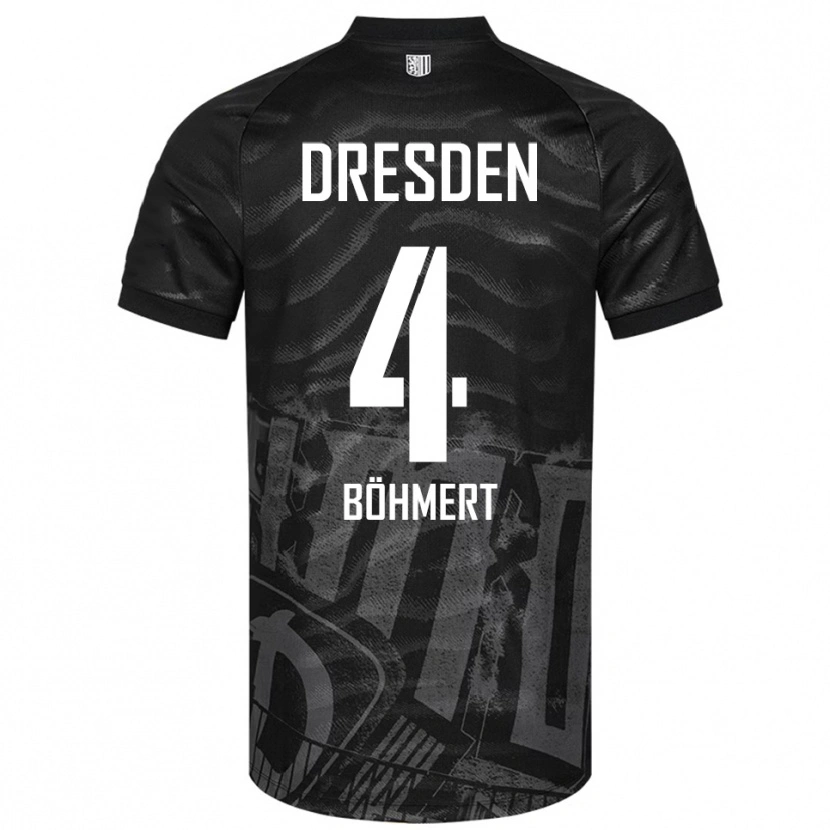 Danxen Mujer Camiseta Jonas Böhmert #4 Negro Gris 2ª Equipación 2025/26 La Camisa México