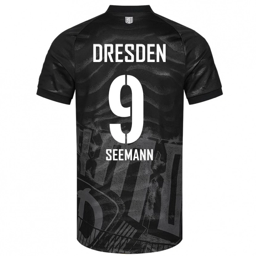 Danxen Mujer Camiseta Arne Seemann #9 Negro Gris 2ª Equipación 2025/26 La Camisa México