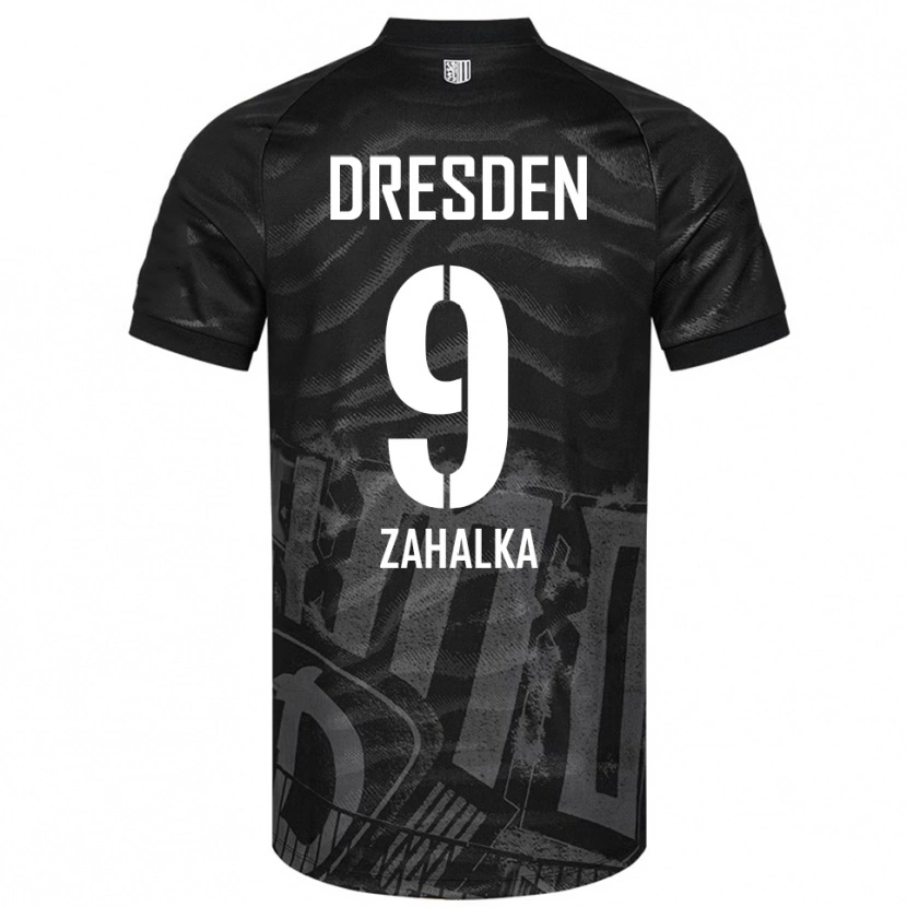 Danxen Mujer Camiseta Filip Zahalka #9 Negro Gris 2ª Equipación 2025/26 La Camisa México