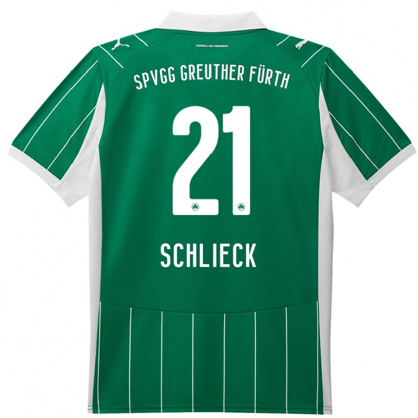 Danxen Mujer Camiseta Timo Schlieck #21 Verde Blanco 2ª Equipación 2025/26 La Camisa México