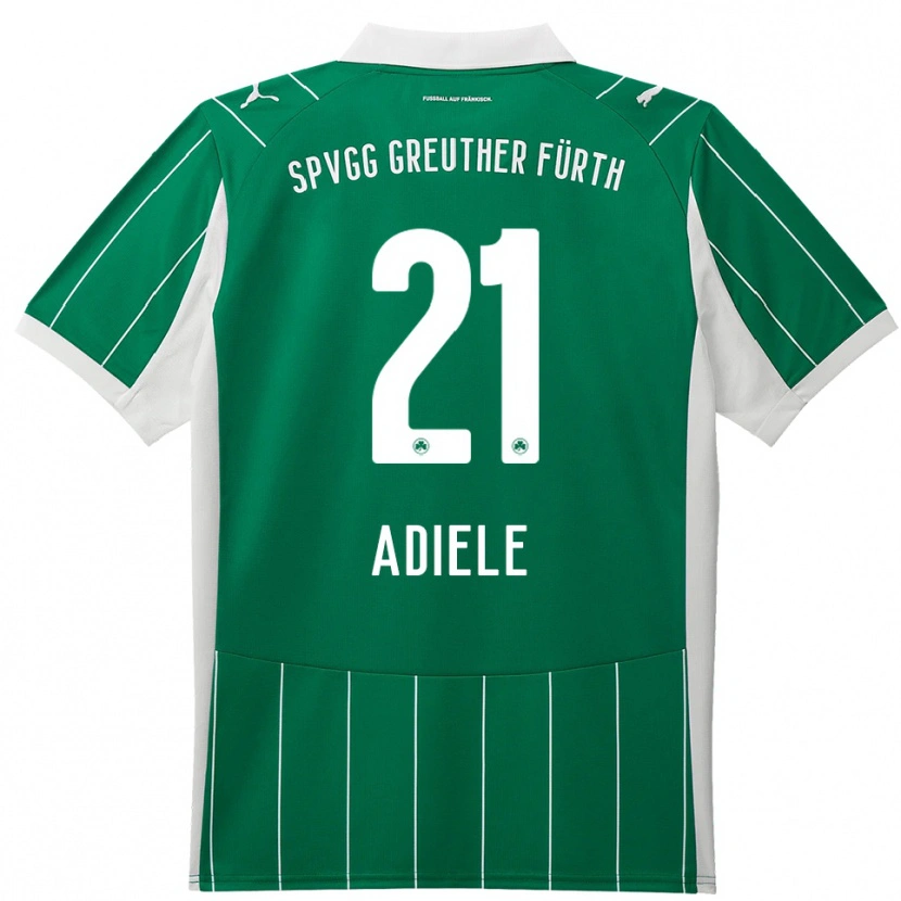 Danxen Mujer Camiseta Raphael Adiele #21 Verde Blanco 2ª Equipación 2025/26 La Camisa México