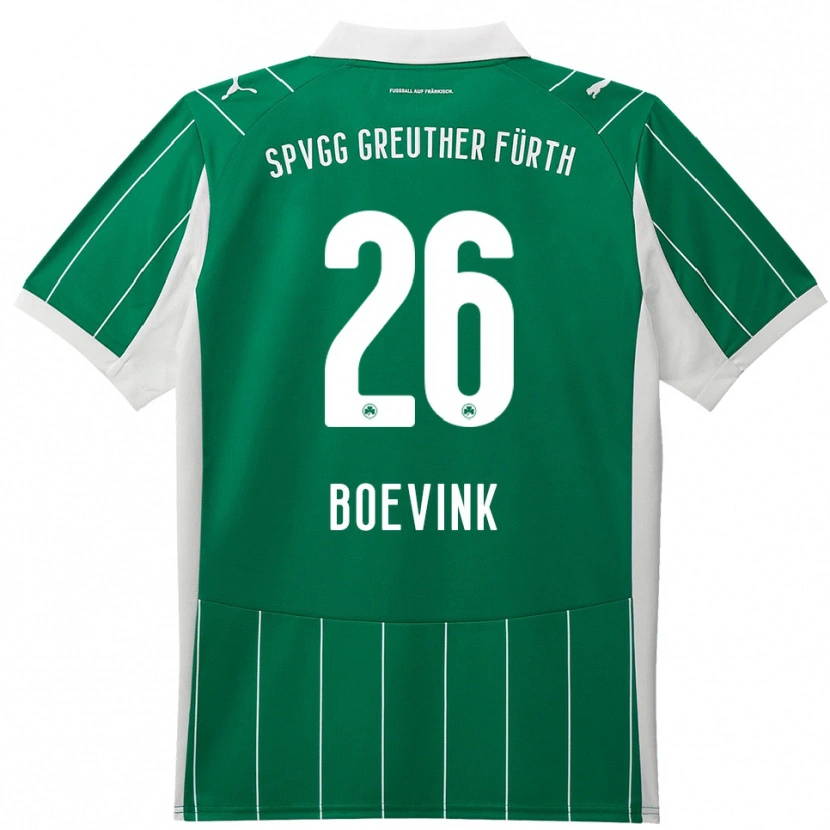 Danxen Mujer Camiseta Pelle Boevink #26 Verde Blanco 2ª Equipación 2025/26 La Camisa México