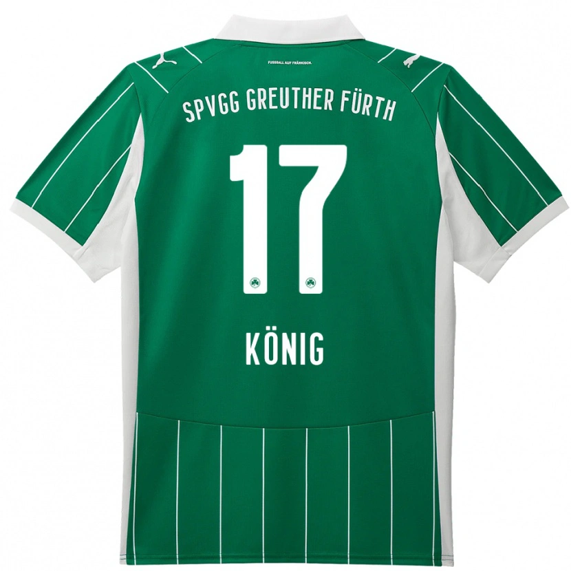 Danxen Mujer Camiseta Noah König #17 Verde Blanco 2ª Equipación 2025/26 La Camisa México