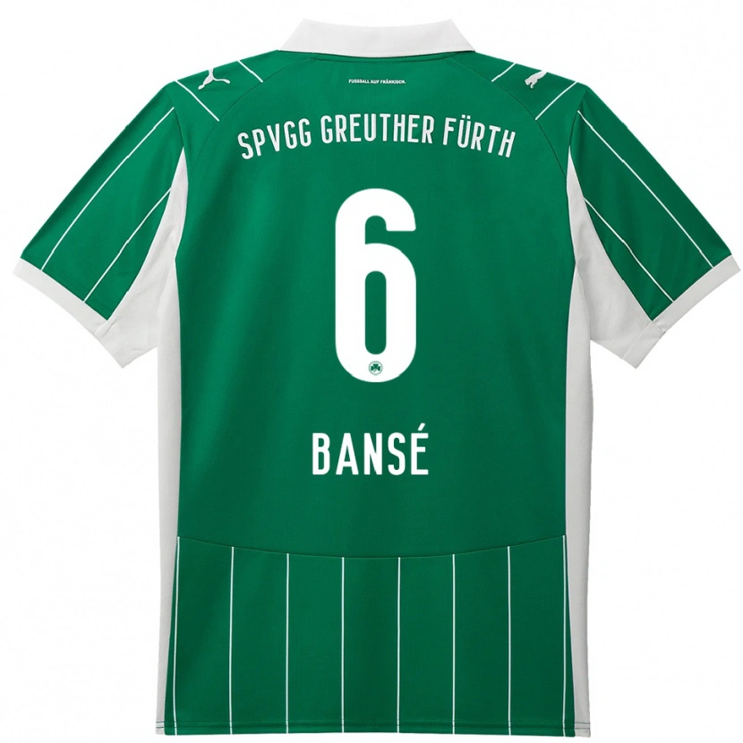 Danxen Mujer Camiseta Sacha Bansé #6 Verde Blanco 2ª Equipación 2025/26 La Camisa México