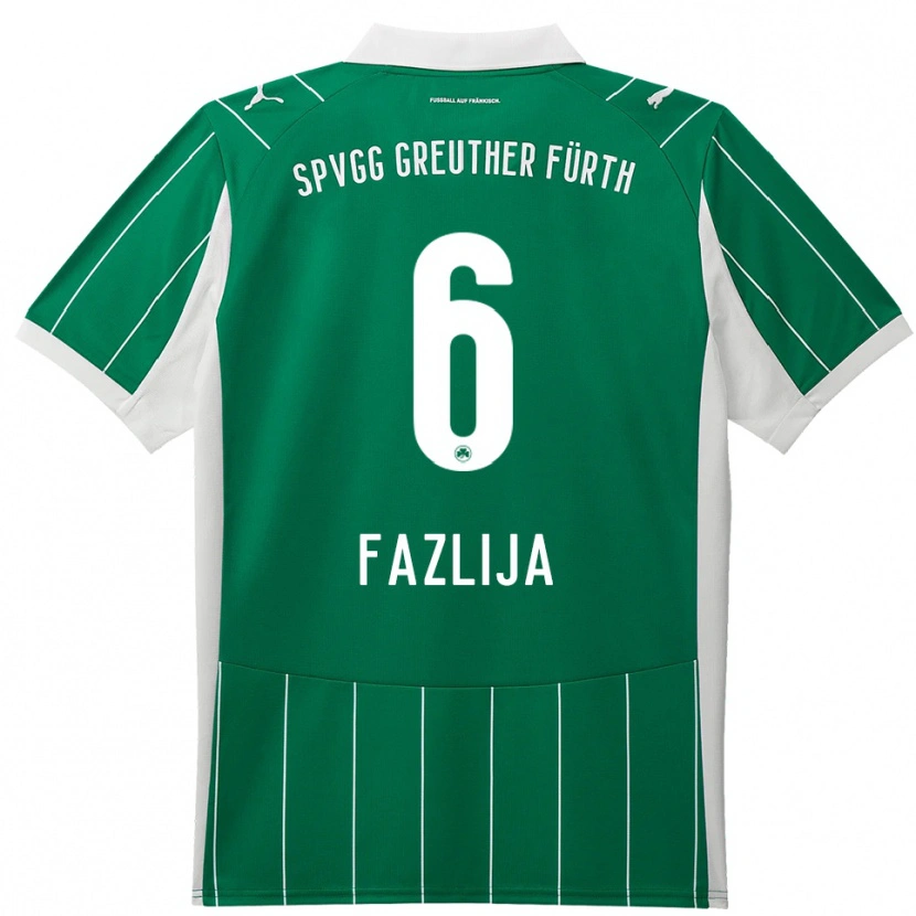 Danxen Mujer Camiseta Arjanit Fazlija #6 Verde Blanco 2ª Equipación 2025/26 La Camisa México
