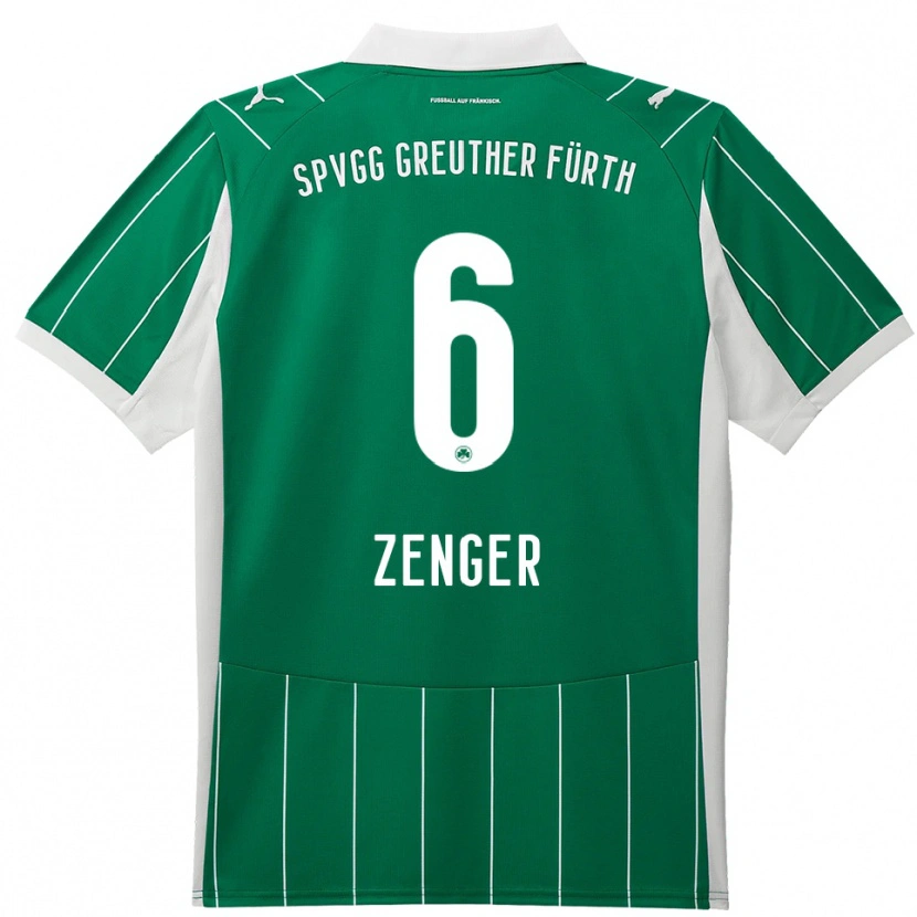 Danxen Mujer Camiseta Marc Zenger #6 Verde Blanco 2ª Equipación 2025/26 La Camisa México