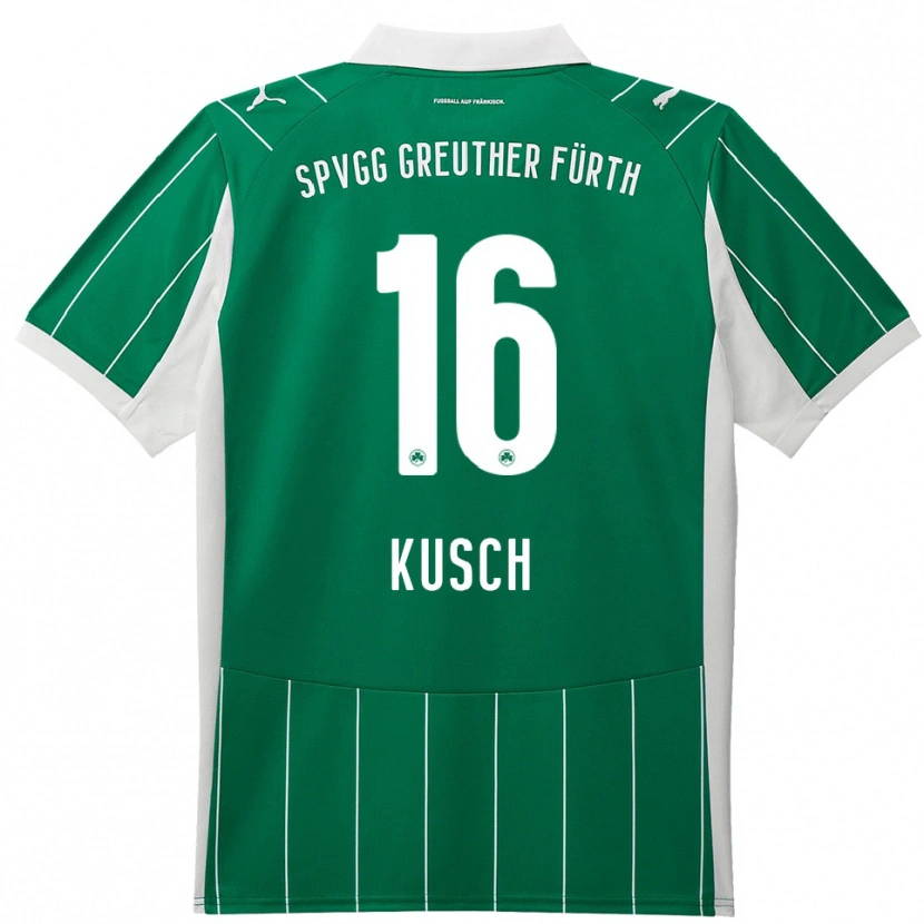 Danxen Mujer Camiseta Paul Kusch #16 Verde Blanco 2ª Equipación 2025/26 La Camisa México