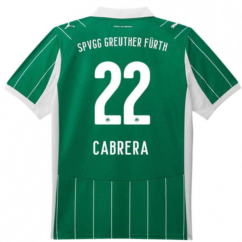 Danxen Mujer Camiseta Juan Cabrera #22 Verde Blanco 2ª Equipación 2025/26 La Camisa México