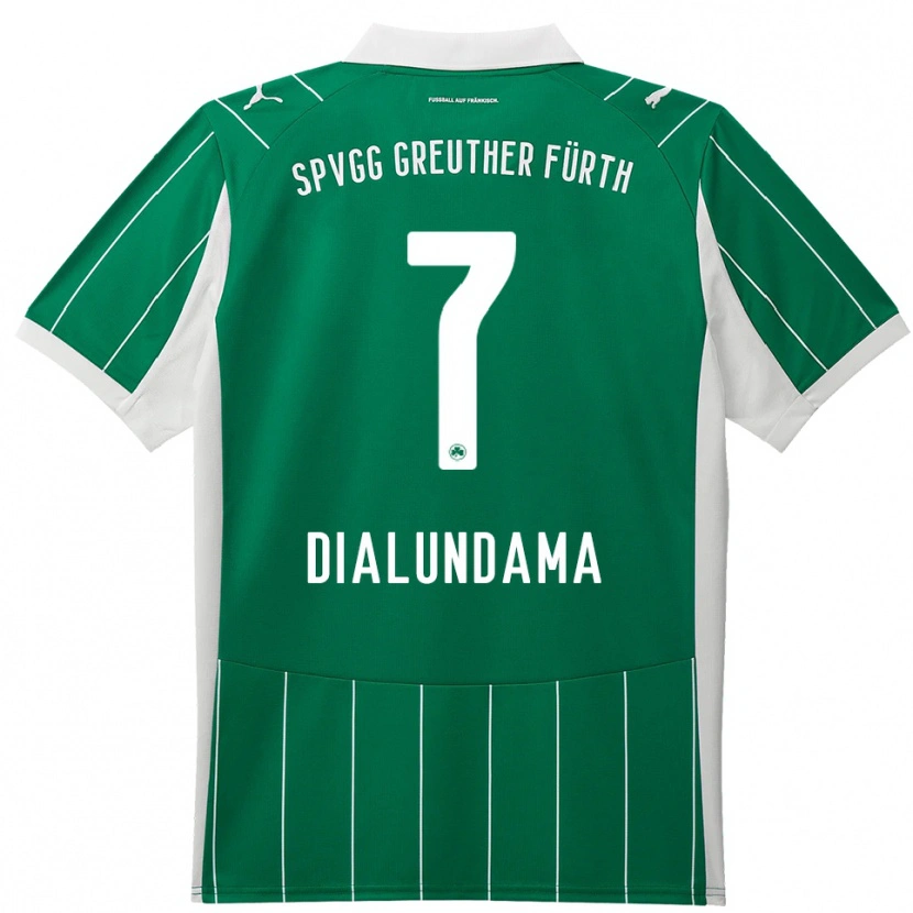 Danxen Mujer Camiseta Emmanuel Dialundama #7 Verde Blanco 2ª Equipación 2025/26 La Camisa México