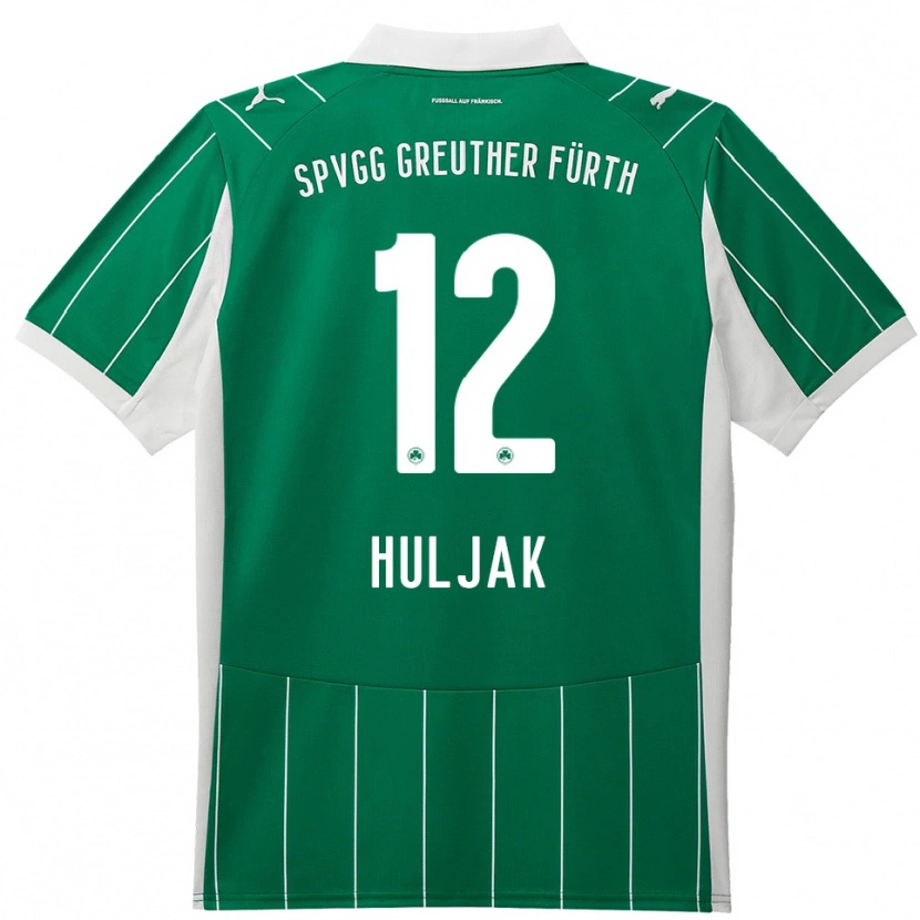 Danxen Mujer Camiseta Dominik Huljak #12 Verde Blanco 2ª Equipación 2025/26 La Camisa México