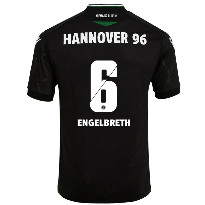 Danxen Mujer Camiseta Noah Engelbreth #6 Negro Verde 2ª Equipación 2025/26 La Camisa México