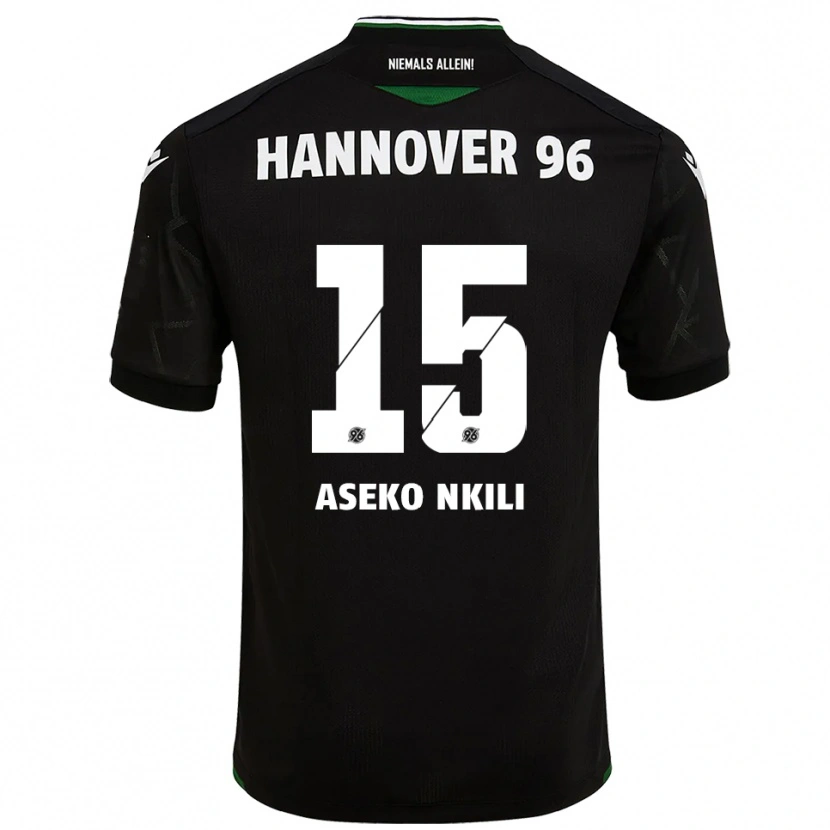 Danxen Mujer Camiseta Noel Aseko #15 Negro Verde 2ª Equipación 2025/26 La Camisa México