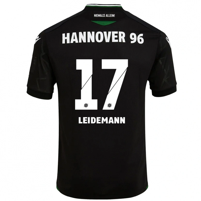 Danxen Mujer Camiseta Lukas Leidemann #17 Negro Verde 2ª Equipación 2025/26 La Camisa México