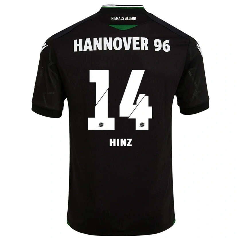 Danxen Mujer Camiseta Pia Hinz #14 Negro Verde 2ª Equipación 2025/26 La Camisa México