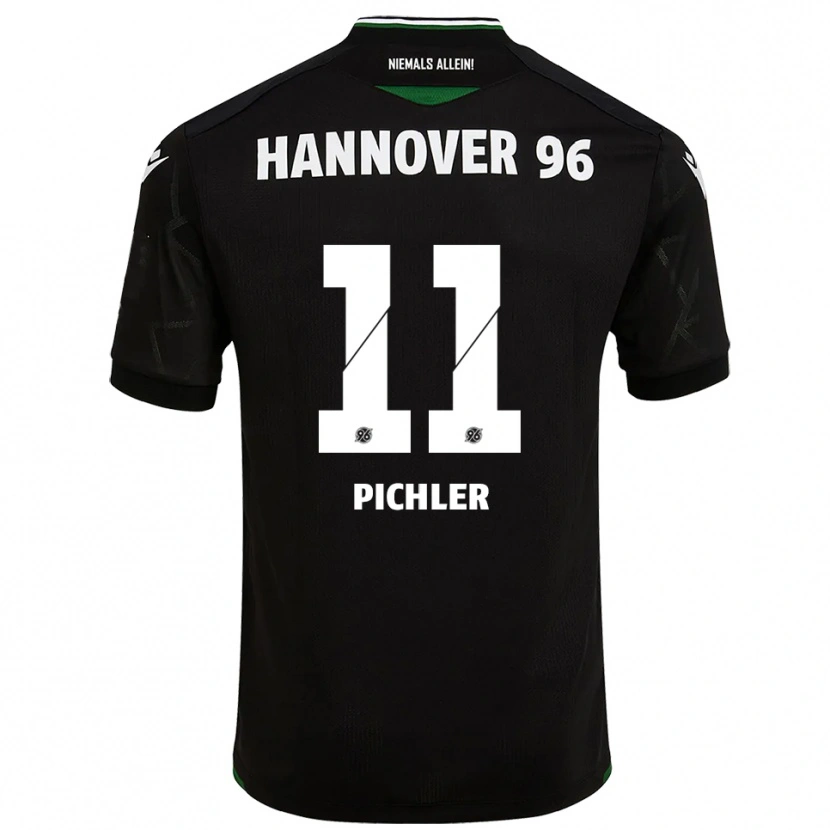 Danxen Mujer Camiseta Benedikt Pichler #11 Negro Verde 2ª Equipación 2025/26 La Camisa México