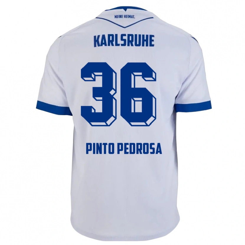 Danxen Mujer Camiseta Rafael Pinto Pedrosa #36 Blanco Azul 2ª Equipación 2025/26 La Camisa México
