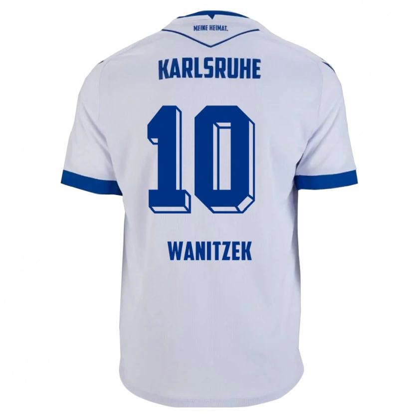 Danxen Mujer Camiseta Marvin Wanitzek #10 Blanco Azul 2ª Equipación 2025/26 La Camisa México