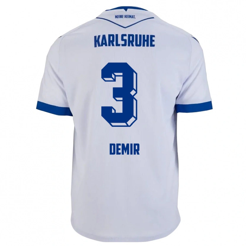 Danxen Mujer Camiseta Arel Demir #3 Blanco Azul 2ª Equipación 2025/26 La Camisa México