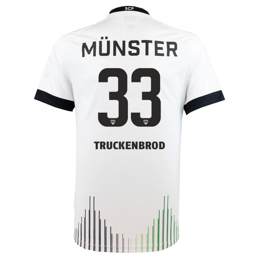 Danxen Mujer Camiseta Damian Truckenbrod #33 Blanco Negro 2ª Equipación 2025/26 La Camisa México