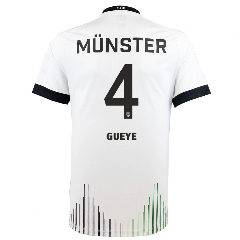 Danxen Mujer Camiseta Tidiane Gueye #4 Blanco Negro 2ª Equipación 2025/26 La Camisa México