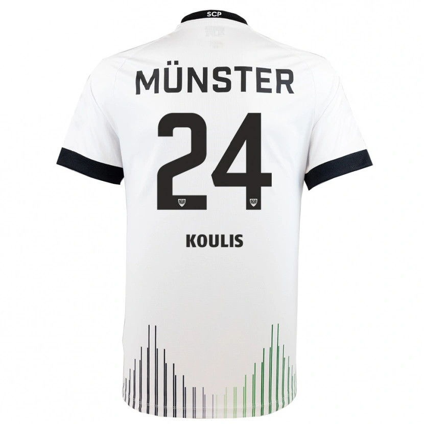 Danxen Mujer Camiseta Niko Koulis #24 Blanco Negro 2ª Equipación 2025/26 La Camisa México