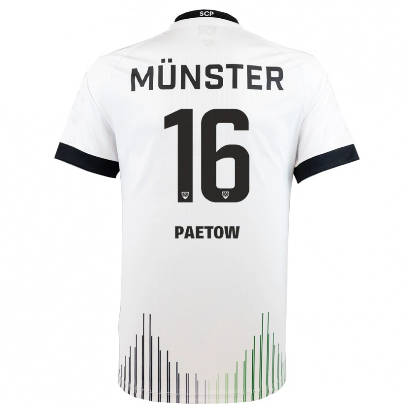 Danxen Mujer Camiseta Torge Paetow #16 Blanco Negro 2ª Equipación 2025/26 La Camisa México