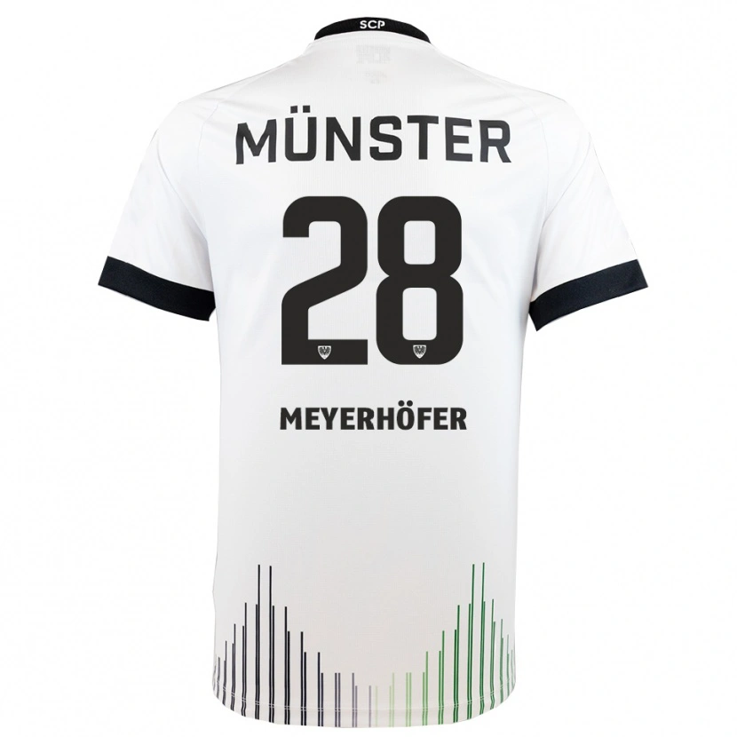Danxen Mujer Camiseta Marco Meyerhöfer #28 Blanco Negro 2ª Equipación 2025/26 La Camisa México
