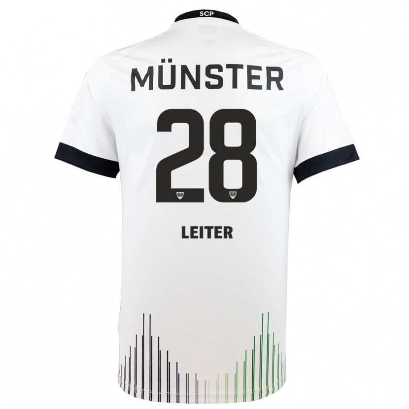 Danxen Mujer Camiseta Ben Leiter #28 Blanco Negro 2ª Equipación 2025/26 La Camisa México