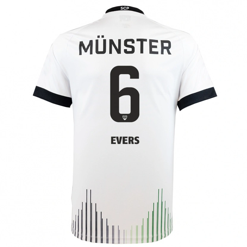 Danxen Mujer Camiseta Benjamin Evers #6 Blanco Negro 2ª Equipación 2025/26 La Camisa México