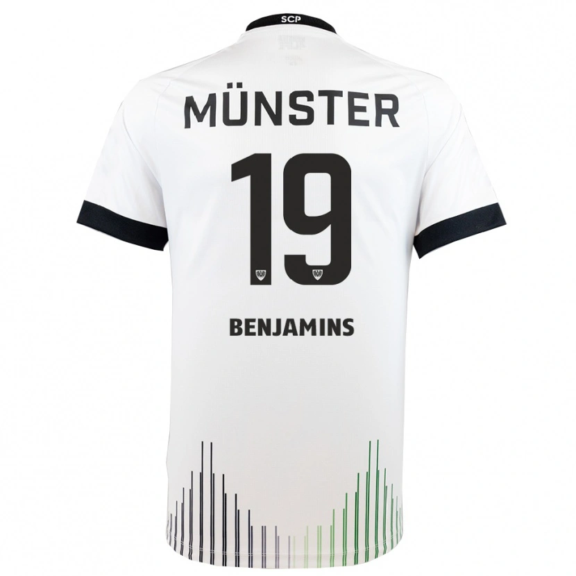 Danxen Mujer Camiseta Marvin Benjamins #19 Blanco Negro 2ª Equipación 2025/26 La Camisa México
