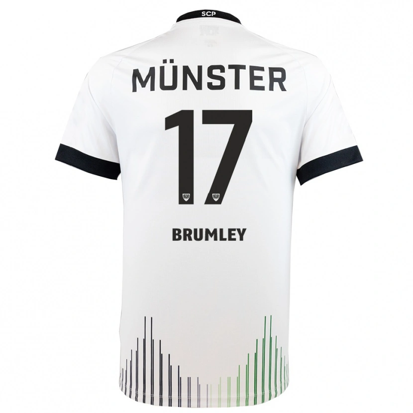 Danxen Mujer Camiseta Florian Brumley #17 Blanco Negro 2ª Equipación 2025/26 La Camisa México