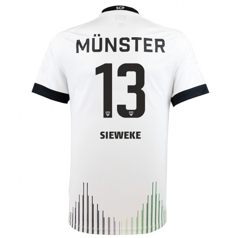 Danxen Mujer Camiseta Henri Sieweke #13 Blanco Negro 2ª Equipación 2025/26 La Camisa México