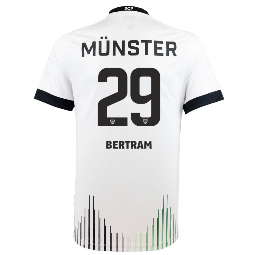 Danxen Mujer Camiseta Mats Bertram #29 Blanco Negro 2ª Equipación 2025/26 La Camisa México
