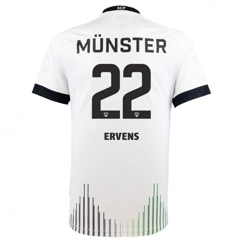 Danxen Mujer Camiseta Paul Ervens #22 Blanco Negro 2ª Equipación 2025/26 La Camisa México