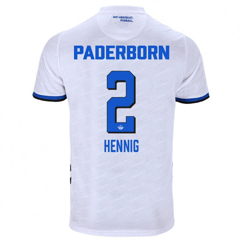 Danxen Mujer Camiseta Lenny Hennig #2 Blanco Azul 2ª Equipación 2025/26 La Camisa México